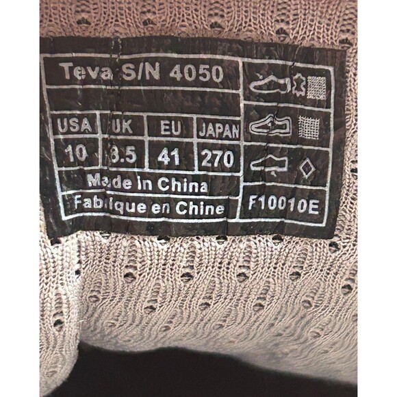 Teva 4050 Womens Gray Leather Mesh Purple Trail Hiking Shoe Size 10 - Picture 7 of 7